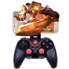 C8 Bluetooth Gaming Controller Grip Game Pad, Per Android / iOS / PC / PS3