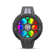 HXSJ P10 Portabico da gioco portatile Porta radiatore del telefono cellulare con retroilluminazione arcobaleno (nero)