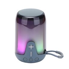 T&G TG-652 Altoparlante Bluetooth portatile trasparente con luce RGB (grigio)