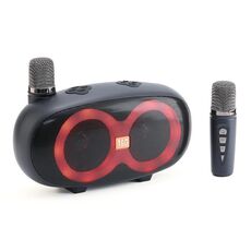 T&G TG542 Altoparlante karaoke wireless Bluetooth con flash LED e microfono (nero)