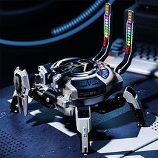 Altoparlante Bluetooth wireless TWS meccanico RGB MY-301 (grigio)
