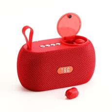T&G TG810 Altoparlante esterno portatile 2 in 1 + mini auricolare Bluetooth wireless (rosso)