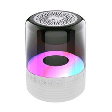 T&G TG369 Altoparlante Bluetooth wireless portatile mini LED (bianco)