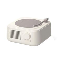 X17 Giradischi fonografico vintage Altoparlante musicale Bluetooth senza fili (bianco)