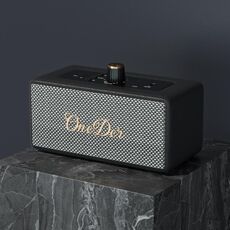 Oneder D3 Custodia in pelle retrò Altoparlante Bluetooth wireless a doppia unità da 30 W (nero)