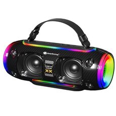 Nuovo altoparlante Bluetooth wireless portatile Rixing NR8806 Subwoofer colorato RGB da esterno, stile: senza microfono (nero)