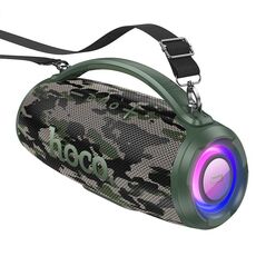 hoco HA4 Surge Supporto per altoparlanti Bluetooth 5.3 da esterno TWS / FM (verde mimetico)