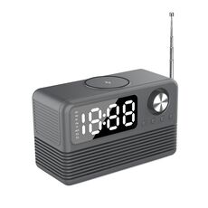 BT509 LED Bluetooth 5.3 Altoparlante Sveglia Display musicale Radio (Nero)