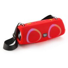 T&G TG676 30W Music Battle Drum Altoparlante portatile Bluetooth con cinturino e luce RGB (rosso)