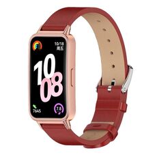 Cinturino per orologio in microfibra PU Mijobs per Huawei Band 10/9/8 (oro rosa rosso)