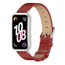 Cinturino per orologio in microfibra PU Mijobs per Huawei Band 10/9/8 (rosso argento)