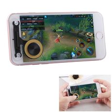 Q9 Giochi mobili diretti Joystick Manufatto Pulsante da viaggio a mano Ventosa per iPhone, telefono Android, tablet (oro)
