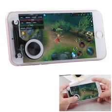 Q9 Giochi mobili diretti Joystick Manufatto a mano Pulsante da viaggio Ventosa per iPhone, telefono Android, tablet (bianco)