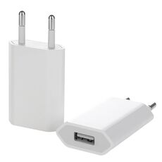 Adattatore per caricabatterie USB di alta qualità 5V / 1A USB per iPhone, Galaxy, Huawei, Xiaomi, LG, HTC e altri smartphone, dispositivi ricaricabili (bianco)