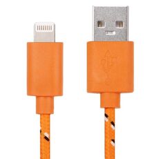 1M Nylon Netting Style USB 8 Pin Trasferimento di dati Cavo di ricarica per iPhone, iPad (Orange)