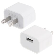 Adattatore per caricabatterie USB USB USB, Adattatore per caricabatterie USB con spina americana (bianco)