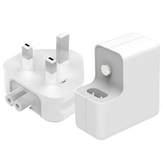 Caricabatterie da viaggio con adattatore di alimentazione USB da 2,1 A, spina britannica (bianco)