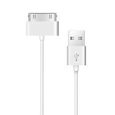 Cavo maschio da 30 pin maschio a USB per iPad / 2/3, iPhone 4 & 4S, iPod Nano, iPod touch, lunghezza: 1m (bianco)