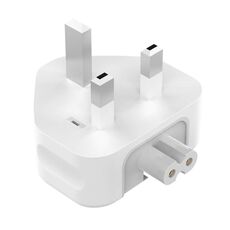 Caricabatterie adattatore da viaggio, spina UK (bianco)