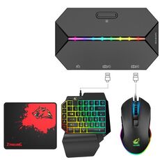 Ziyou Lang G6L Gamepad a tastiera convertitore mouse per Nintendo Switch / Xbox / PS4, Specifica: Host + K15 + V1 + Pad rosso