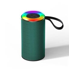 Altoparlante Bluetooth wireless con luce RGB portatile impermeabile piccolo audio (verde)