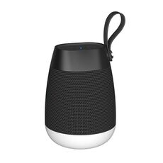 Subwoofer impermeabile cilindrico con altoparlante wireless in tessuto Bluetooth con luce RGB (nero)