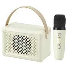Altoparlante Bluetooth portatile Home Mini Karaoke Audio, Stile: Microfono + altoparlante (giallo chiaro)