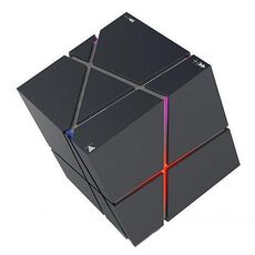 Qone Cube Shape AI Altoparlante Bluetooth intelligente con controllo vocale Luce RGB Mini audio wireless, Colore: nero