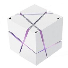 Qone Cube Shape AI Altoparlante Bluetooth intelligente con controllo vocale Luce RGB Mini audio wireless, Colore: bianco
