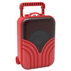 X1 Mini Trolley Custodia Altoparlante Bluetooth Scheda retrò Radio Audio portatile, Colore: rosso