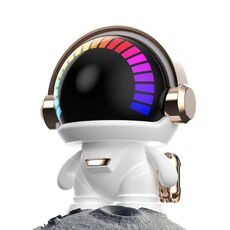 Altoparlante Bluetooth subwoofer intelligente portatile mini astronauta, colore: modello Platinum Light