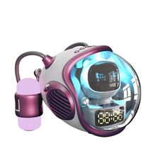 Orologio Space Sapsule Altoparlante Bluetooth wireless con luce atmosferica (rosa)