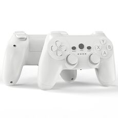 Controller di gioco wireless uno a due 2.4G per PC / Android / TV Box (bianco)