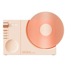 Orologio retrò Bluetooth Speaker Pellicola rotante Subwoofer wireless Hifi Sound Audio (rosa)