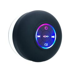 Altoparlante stereo Bluetooth impermeabile con ventosa per il bagno, portatile, per la casa, all'aperto, abbagliante e colorato (nero)