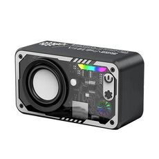 V1 Mecha Wind Piccolo cannone in acciaio multifunzionale Sound Speaker portatile da tavolo per esterni (nero)
