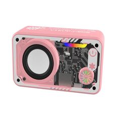 V1 Mecha Wind Piccolo cannone in acciaio multifunzionale Sound Speaker portatile da tavolo per esterni (rosa)