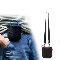 Per JBL Go 4 / Go 3 / Clip 5 Speaker Borsa a tracolla con apertura a rete Custodia per il trasporto in EVA (Nero)