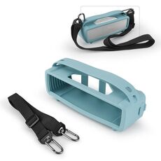 Per Bose SoundLink Mini 1/2 Speaker Custodia in silicone con tracolla Custodia per il trasporto (blu)