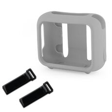 Per JBL Go 4 Speaker Cover in silicone con cinghia di fissaggio per bici e carrello da golf (grigio)
