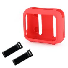 Per JBL Go 4 Speaker Cover in silicone con cinghia di fissaggio per bici Golf Cart (rosso)