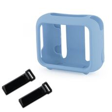 Per JBL Go 4 Speaker Cover in silicone con cinghia di fissaggio per bici Golf Cart (blu)