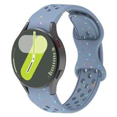 Cinturino in silicone granulare ecologico con pois colorati per Samsung Galaxy Watch 7 40/44 mm (blu-grigio)
