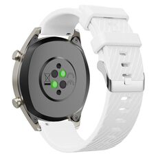 Cinturino per orologio in silicone twill da 20 mm (bianco)