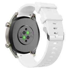 Cinturino per orologio in silicone lucido da 20 mm (bianco)
