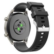 Cinturino per orologio in silicone lucido da 20 mm (nero)