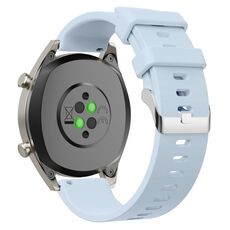 Cinturino per orologio in silicone lucido da 20 mm (azzurro chiaro)