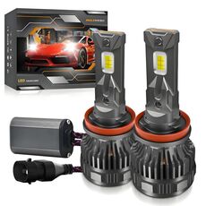 Lampadina per fari a LED a doppio tubo di rame H11, confezione da 2, 50 W, 6000 LM, 6000 K (colore pistola).