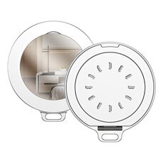 Supporto per specchio per aromaterapia in lega di alluminio MagSafe magnetico con cinghie (bianco)