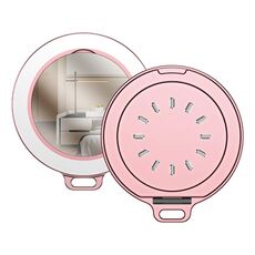 Supporto per specchio per aromaterapia in lega di alluminio MagSafe magnetico con cinghie (rosa)